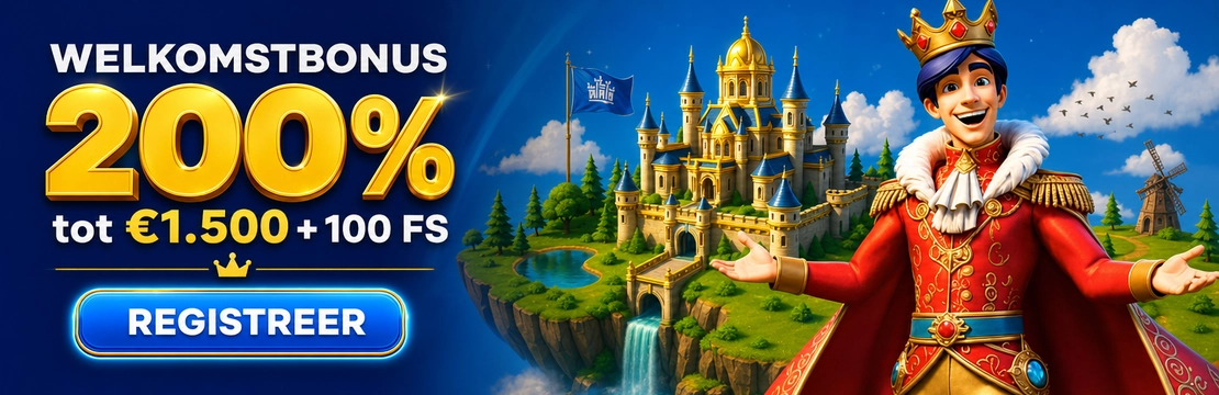 200% Welkomstbonus — Tot €1.500 + 100 gratis spins